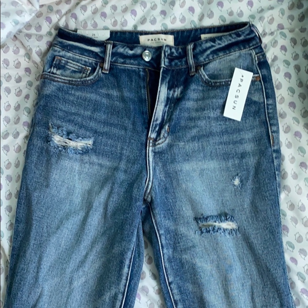 Distressed Mom jeans